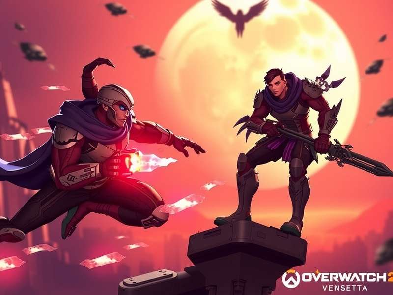 Overwatch 2 Vendetta Key Art - Epic team fight scene
