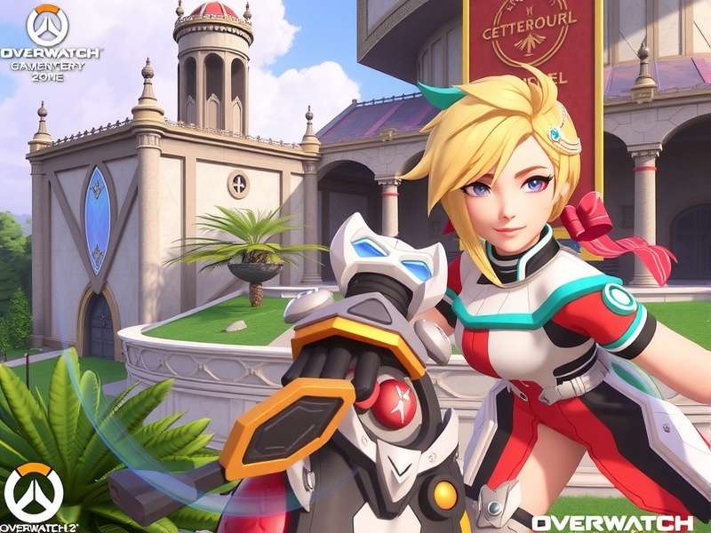 Overwatch 2 5v5 team fight in action on Midtown map