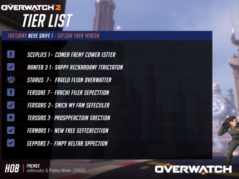 Overwatch 2 Competitive Team Composition and Hero Selection Screen