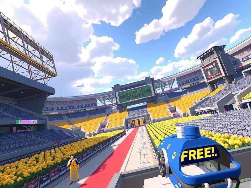 Overwatch 2 Stadium mode banner showcasing the arena and key heroes in a dynamic composition