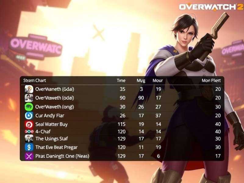 Overwatch 2 Steam Charts dashboard showing player count trends for Indian region