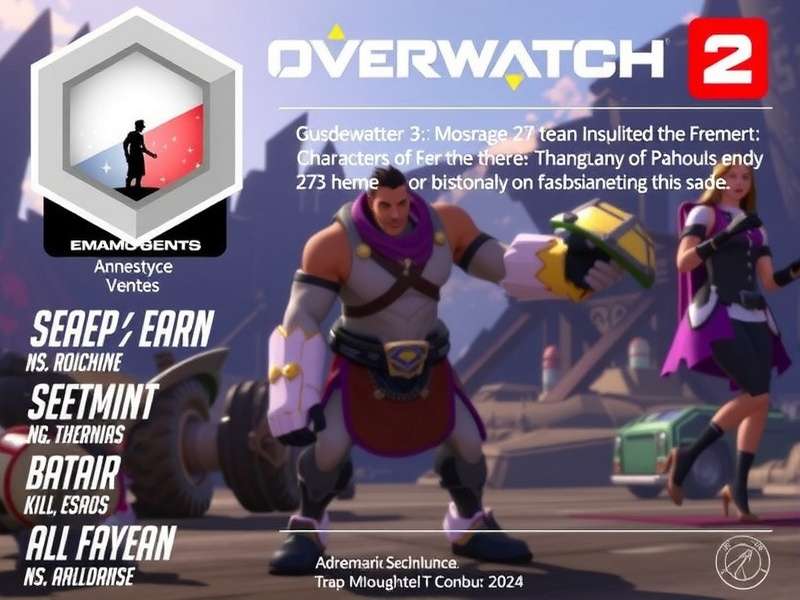Overwatch 2 characters theme songs collage featuring heroes and musical notes