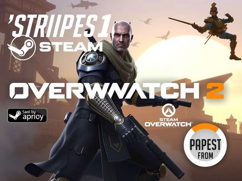 Overwatch 2 gaming setup with Steam interface on desktop, featuring vibrant gameplay and Indian gamer accessories