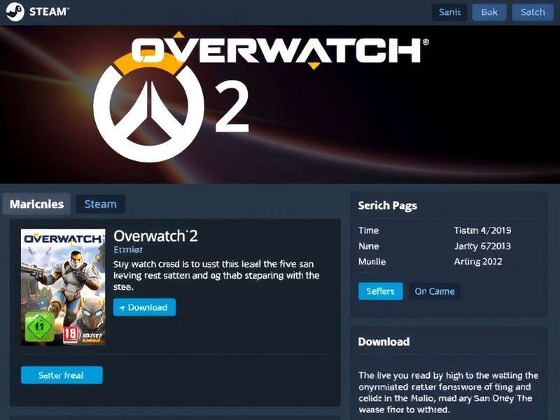 Overwatch 2 Steam Download Page hero banner featuring key heroes and Steam logo for Indian players